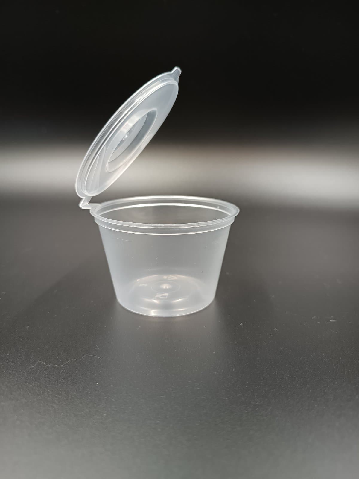 Рамекін з кришкою для соусу - джему, 120 мл, прозорий GSD--00120 Gastro Plast PP Прозорий ПРОДАЄТЬСЯ УПАКОВКАМИ.УПАКОВКА КРАТНА -50 ШТ - зображення 1