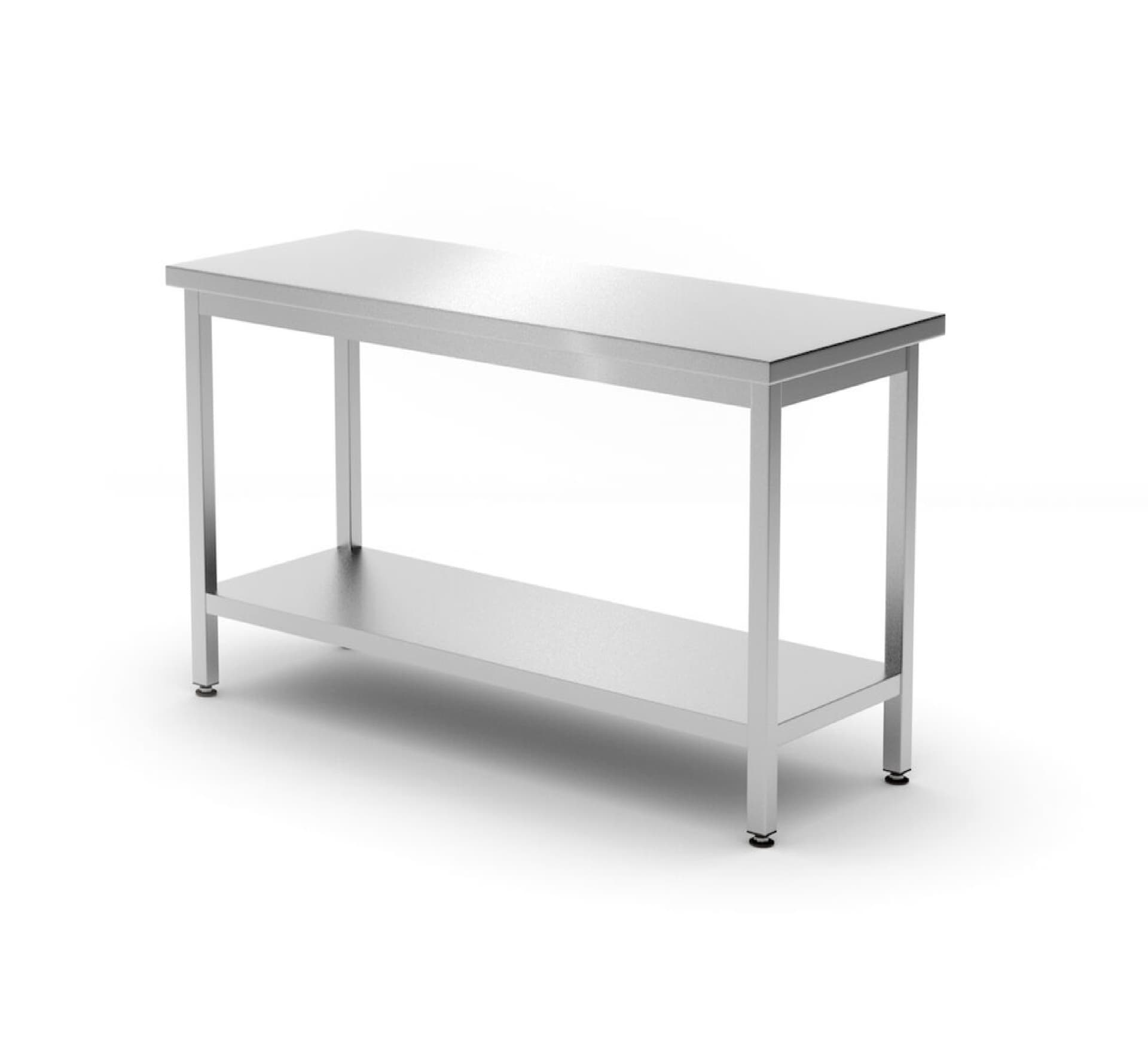 Робочий стіл Budget Line з полицею – гвинтовий, глибина: 600 мм, HENDI, Budget Line, 1200x600x(H)850mm 817179 Hendi - зображення 1