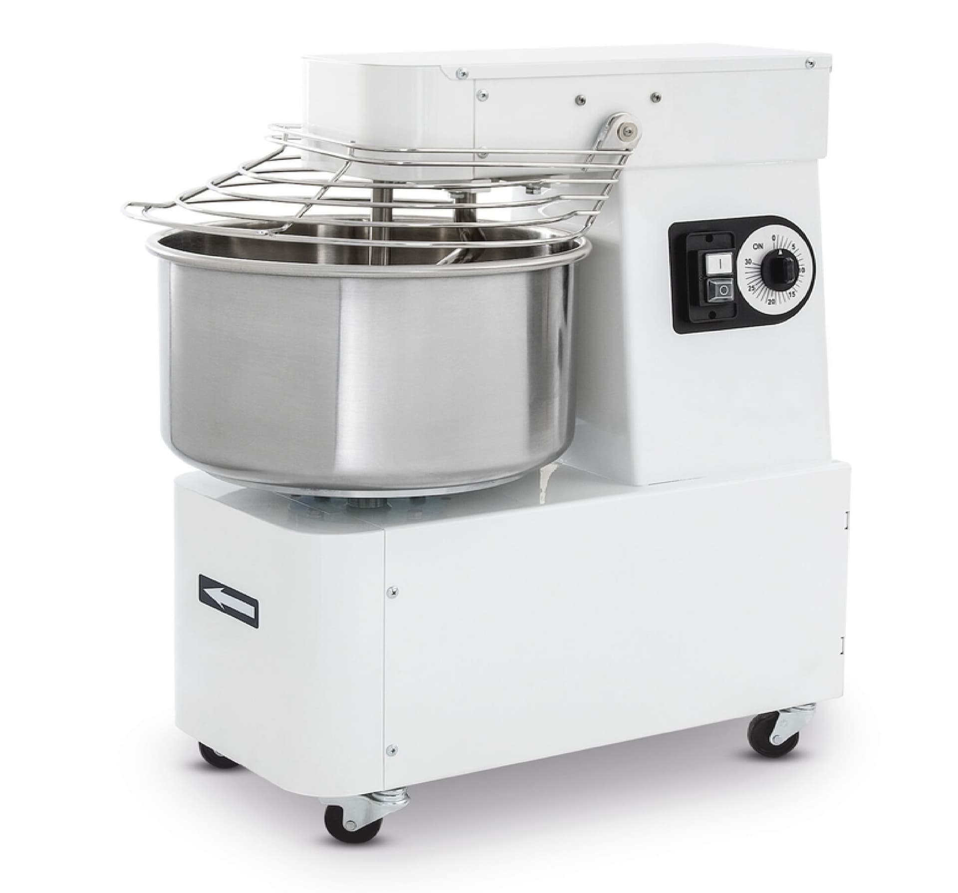 Тістоміс спіральний з фіксованою дежою - 22 л, Prismafood, 56 кг/год, 22L, 400V/750W, 385x670x(H)725mm 1I053010 Hendi Stainless steel;18/10 Stainless steel - зображення 1