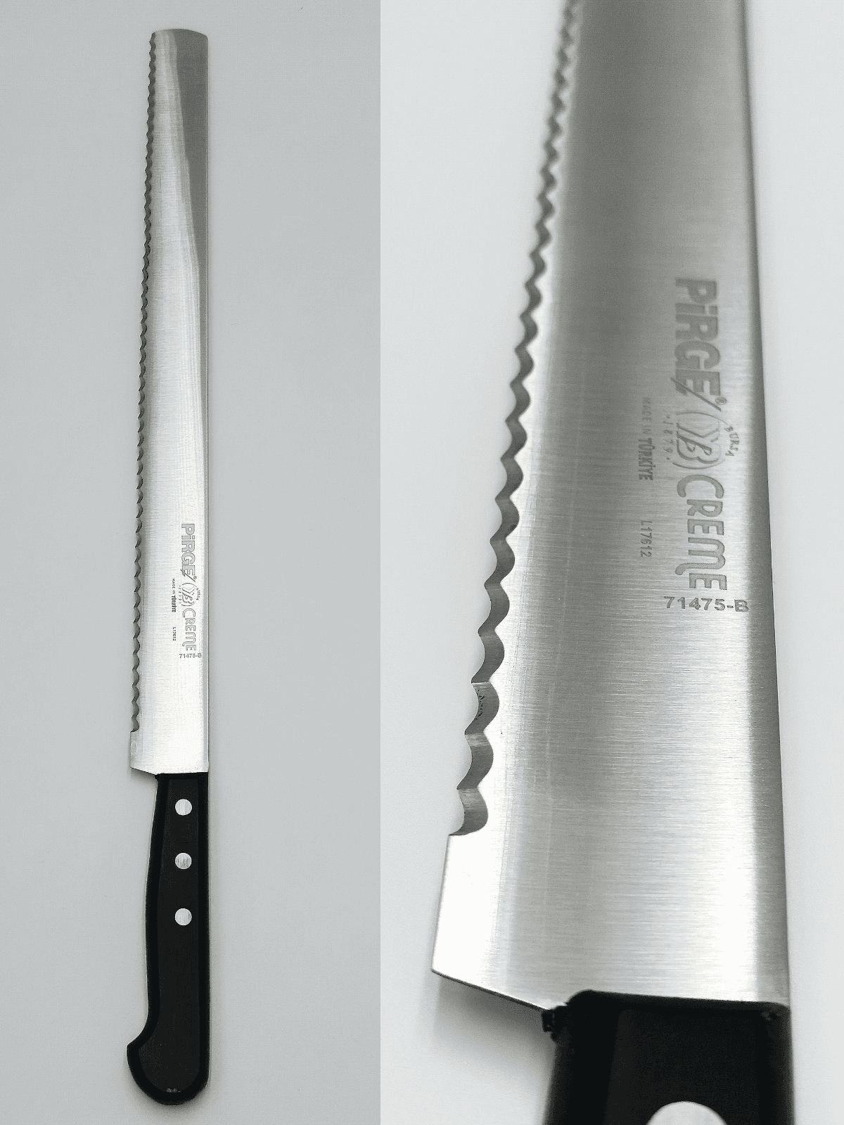 Ніж для торта (тип В), CREME, 35 см, широкий, чорний PRG71475-B-01 Pirge Чорний - зображення 1