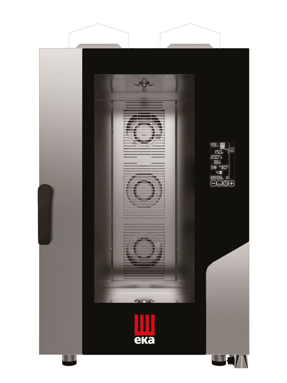 Конвекційно-парова газова духовка Millennial Black Mask Gastro, 11x GN 1/1 - електронне управління, Tecnoeka, 17,5 кВт, 730x849x(H)1231 мм MKF1111GBM Hendi Double pane glass;18/0 Stainless steel - зображення 1