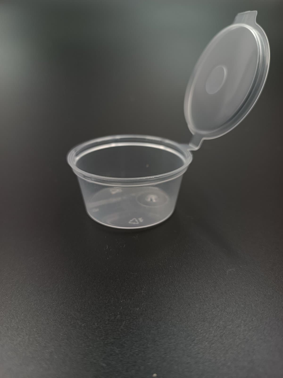 Рамекін з кришкою для соусу - джему, 30 мл, прозорий GSD--0030 Gastro Plast PP Прозорий ПРОДАЄТЬСЯ УПАКОВКАМИ.УПАКОВКА КРАТНА -50 ШТ - зображення 1