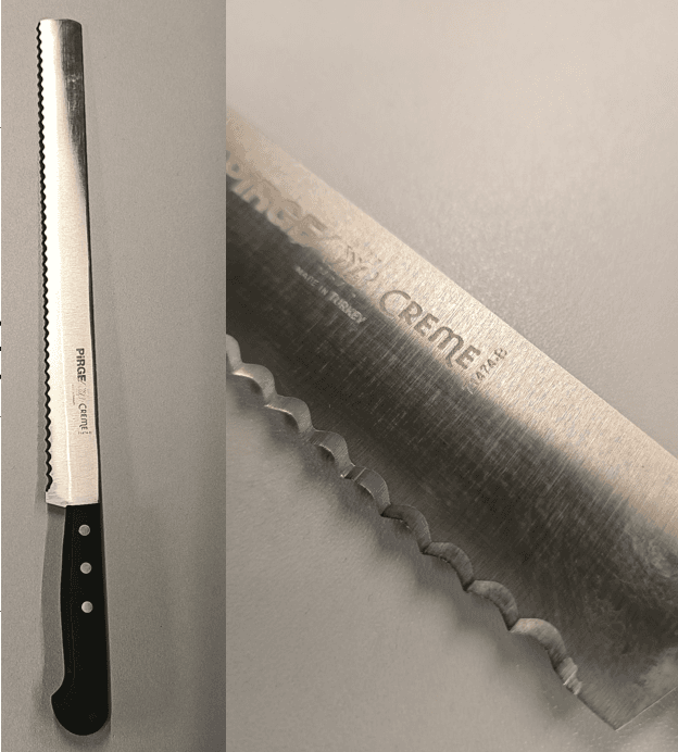 Ніж для торта (тип В), CREME, 30 см, широкий, чорний PRG71474-B-01 Pirge - зображення 1