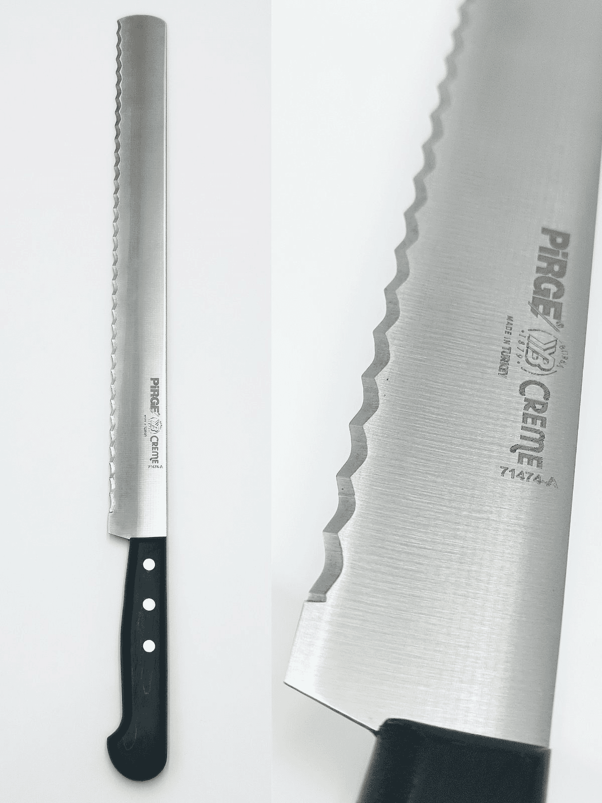 Ніж для торта (тип А), CREME, 30 см, широкий, чорний PRG71474-A-01 Pirge Чорний - зображення 1