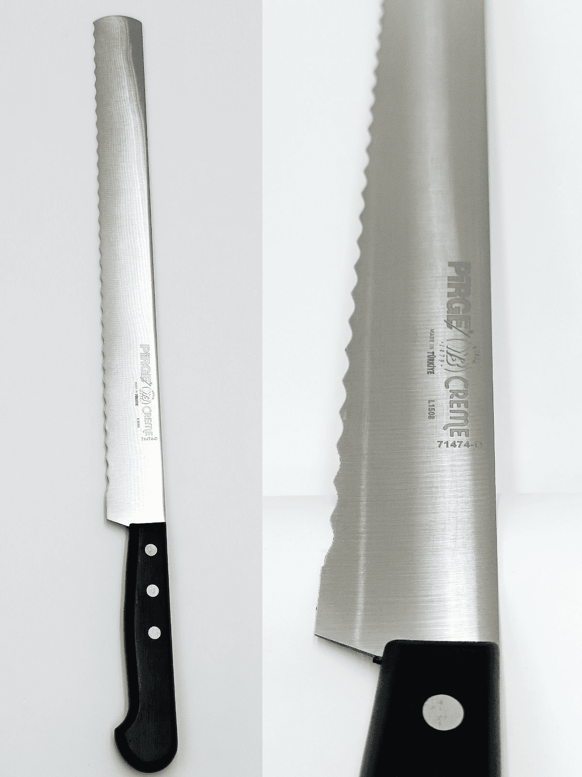 Ніж для торта (тип D), CREME, 30 см, широкий, чорний PRG71474-D-01 Pirge Чорний - зображення 1