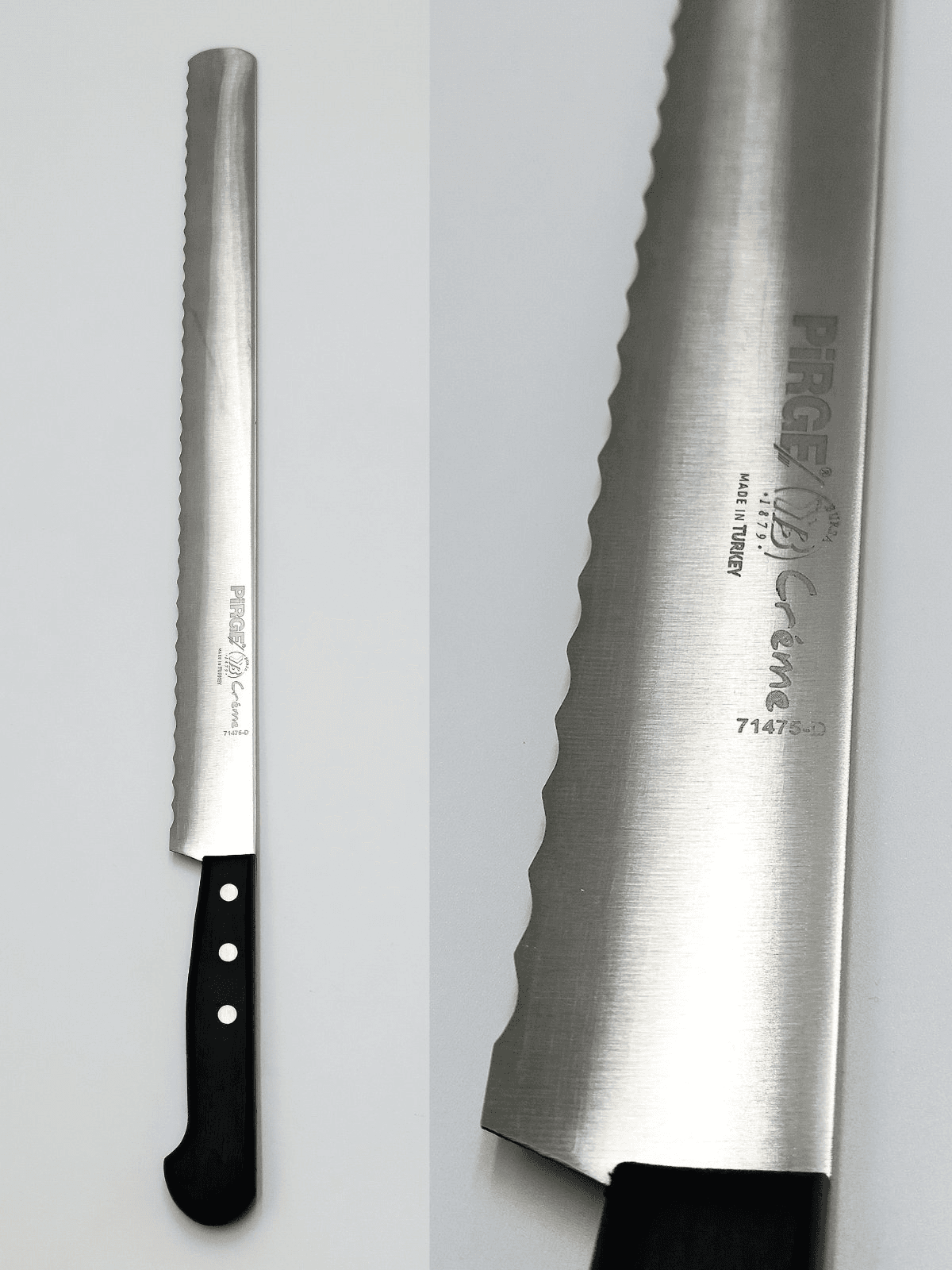 Ніж для торта (тип D), CREME, 35 см, широкий, чорний PRG71475-D-01 Pirge Чорний - зображення 1