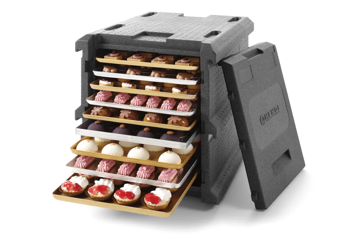 Термоконтейнер Profi Line 9x 600x400 мм фронтального завантаження, HENDI, Profi Line, 128л, 540x700x(H)640мм - зображення 1