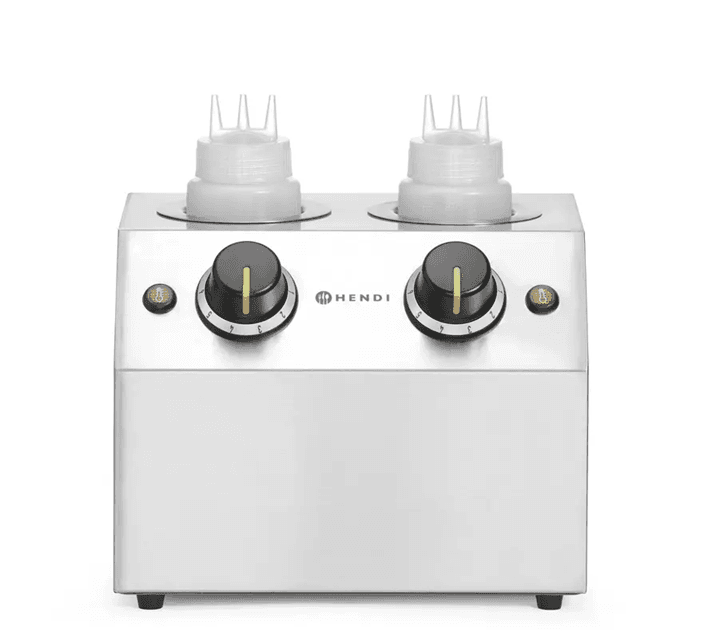 Підігрівач соусів подвійний, HENDI, 1,3л, 201725, 220-240В/400Вт, 270x223x(H)282мм - зображення 1
