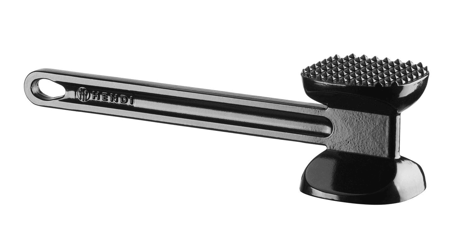 Молоток для відбивання м'яса, 300x80x(H)80мм, алюмінієвий, HENDI, 513125, чорний - зображення 1