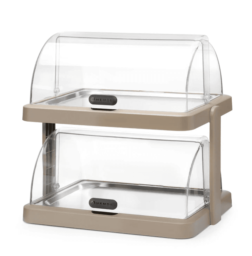 Вітрина подвійна охолоджувана, 480x355x(H)480мм, бежева, 871959 Hendi UNIQ ABS (Acrylonitril-butadieen-styrene);SAN (Styrene acrylonitrile resin) - зображення 1