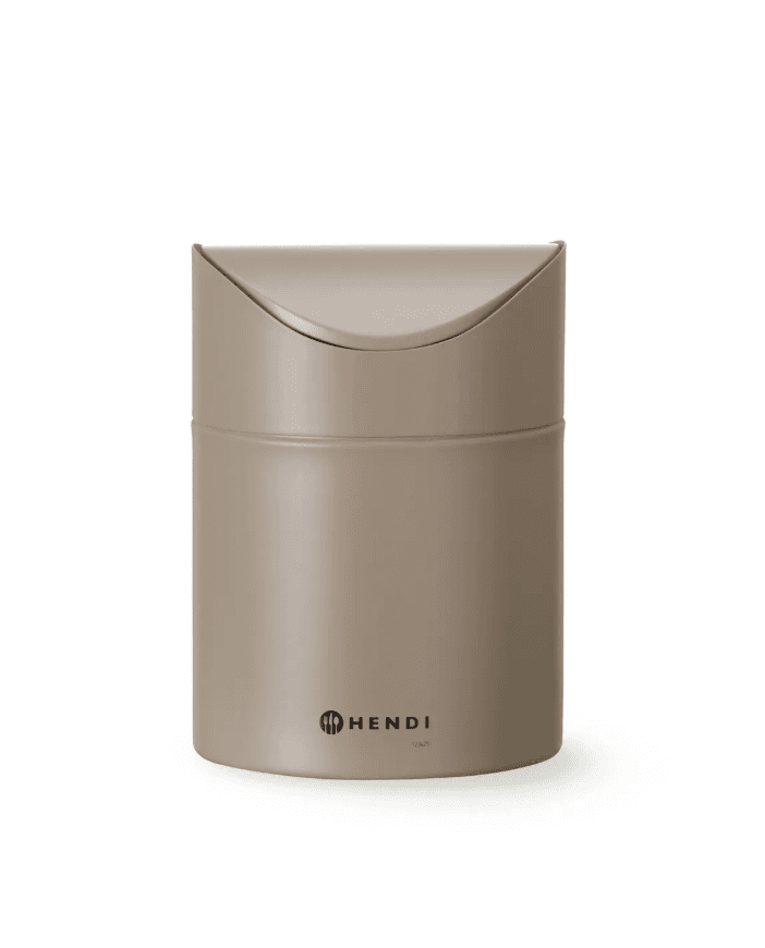 Контейнер для сміття, настільний, ø120x(H)165мм, бежевий 440797 Hendi - зображення 1
