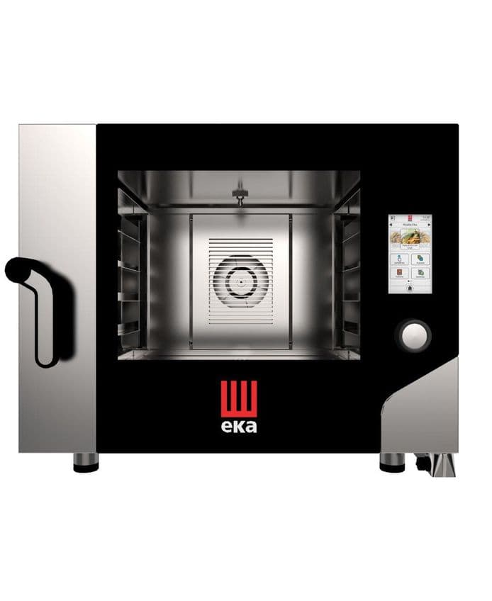 Конвектомат-Піч конвекційна парова, піч Millenial, Touch Screen Gastro, електрична, з електронним керуванням 4x 600х400 MKF464TS Hendi Double pane glass;18/0 Stainless steel - зображення 1