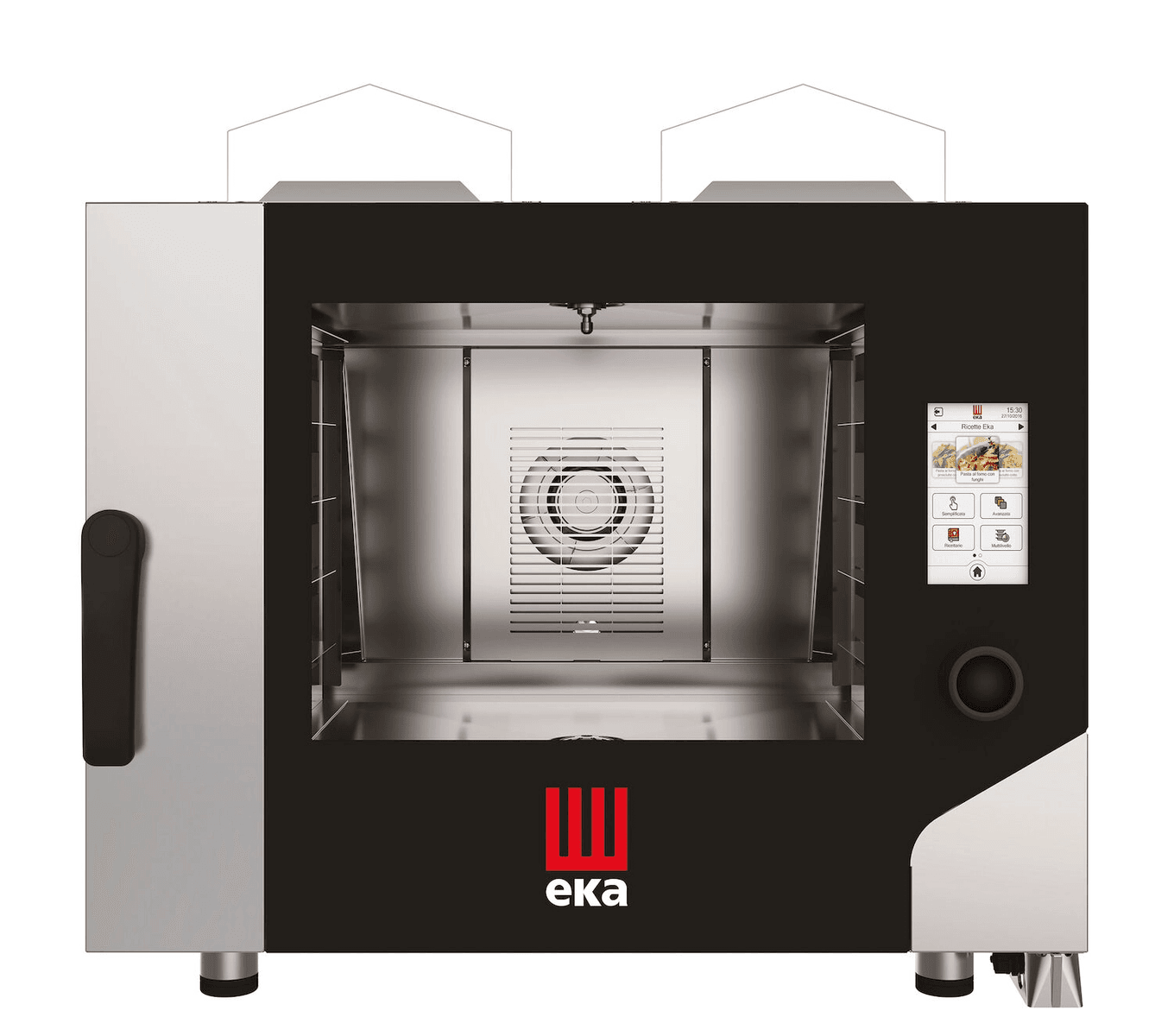 Конвекційно-парова газова піч Millennial Touch Screen Bakery, 4x 600x400мм - електронне управління, Tecnoeka, 9,3кВт, 850x1035x(H)800мм MKF464GTS Hendi Double pane glass;18/0 Stainless steel - зображення 1