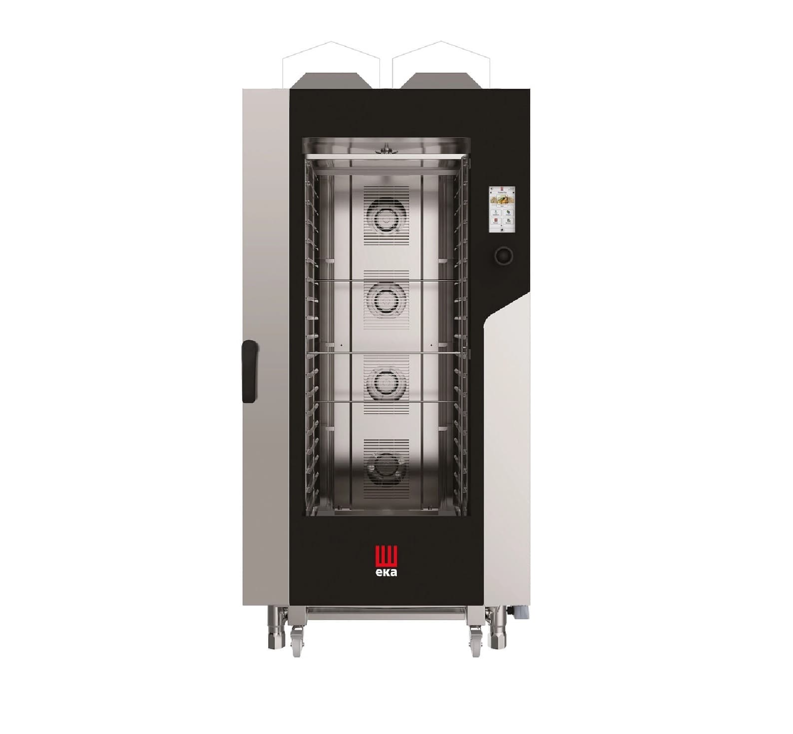 Конвекційна парова піч Millennial Touch Screen GASTRO 20 x GN 1/1 газова з сенсорним екраном, з системою промивки і зондом MKF2011GTS Hendi Double pane glass;18/0 Stainless steel - зображення 1