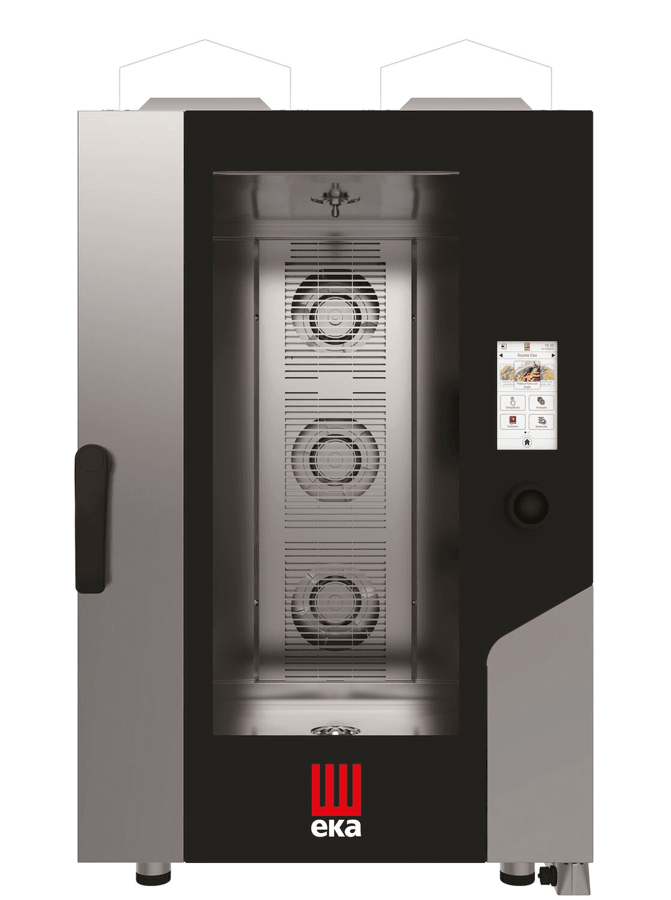 Конвекційно-парова газова духовка Millennial Touch Screen Gastro, 11x GN 1/1 - електронне управління, Tecnoeka, 17,5кВт, 730x850x(H)1230 мм MKF1111GTS Hendi Double pane glass;18/0 Stainless steel - зображення 1