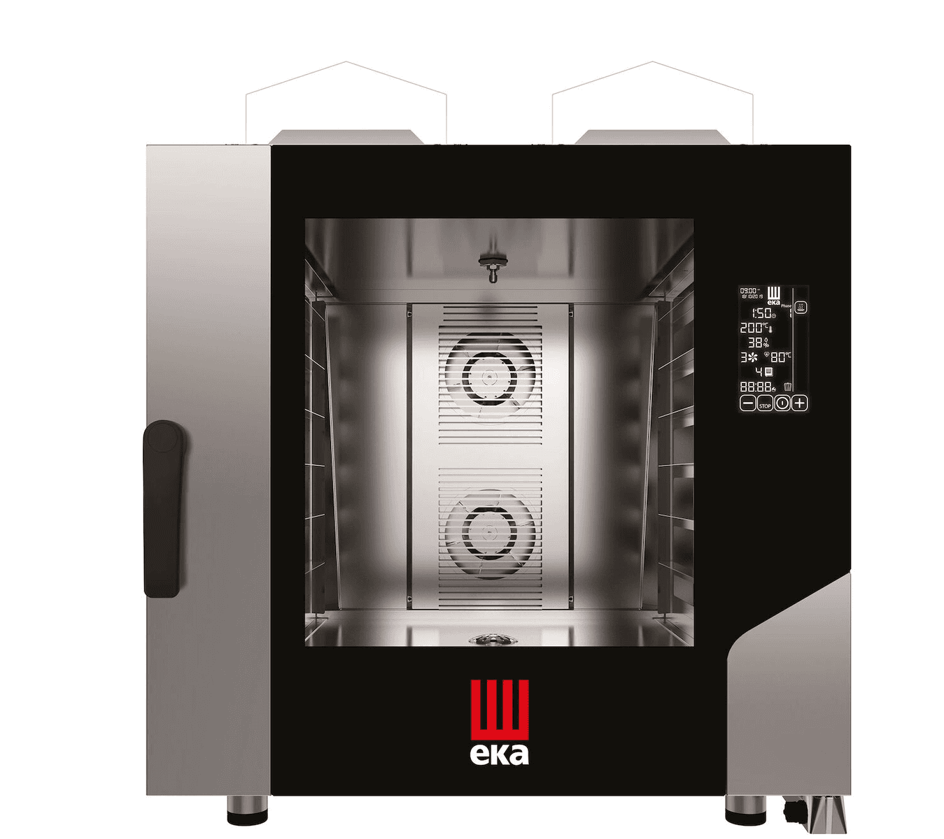 Конвекційно-парова газова піч Millennial Touch Screen Bakery з системою очищення, 6x 600x400мм, Tecnoeka, 13,5 kW, 850x1035x(H)950mm MKF664GTS Hendi Double pane glass;18/0 Stainless steel - зображення 1