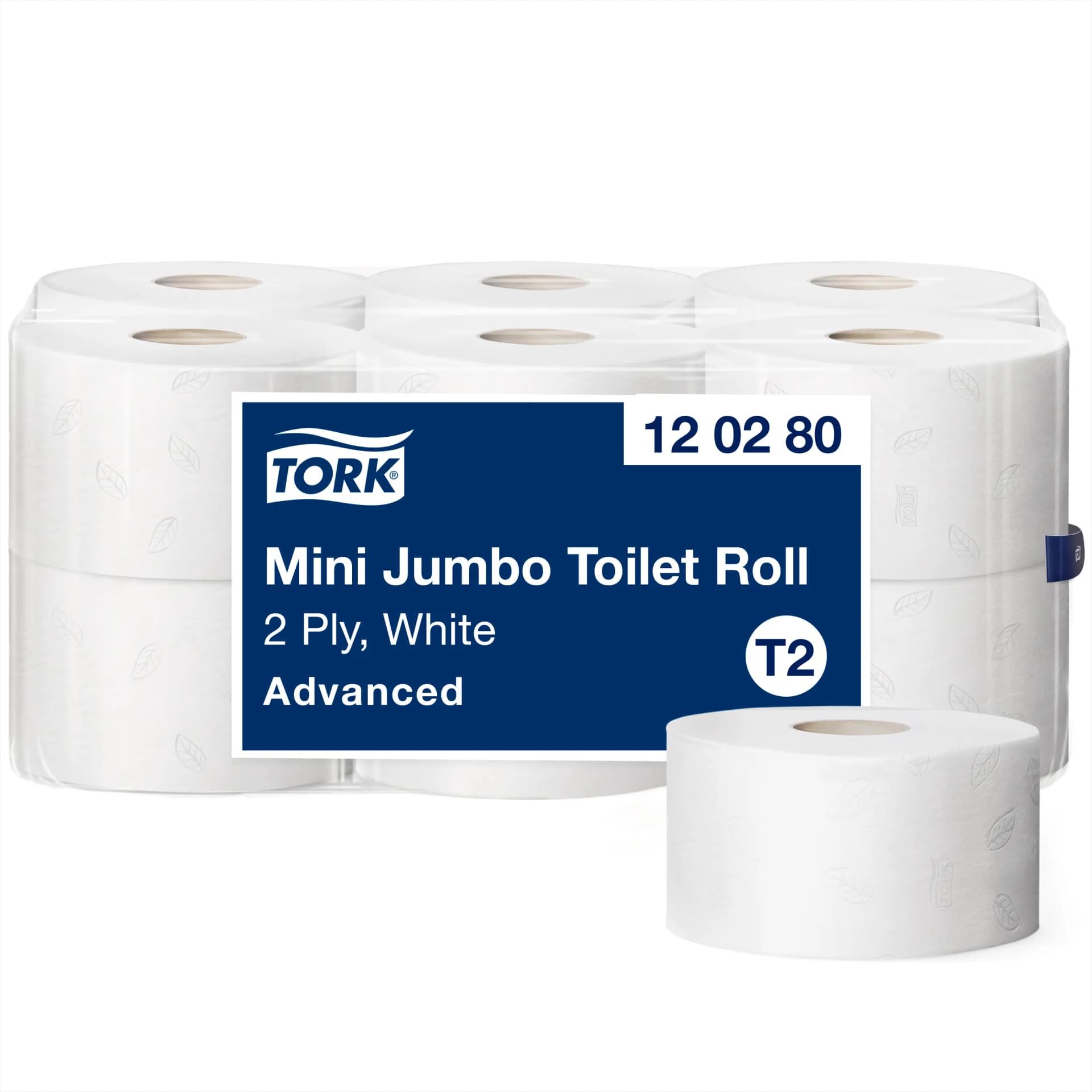 Туалетний папір Tork Advanced в рулонах Mini Jumbo, білий, 2 шари, 170 м, 1 рулон - зображення 1