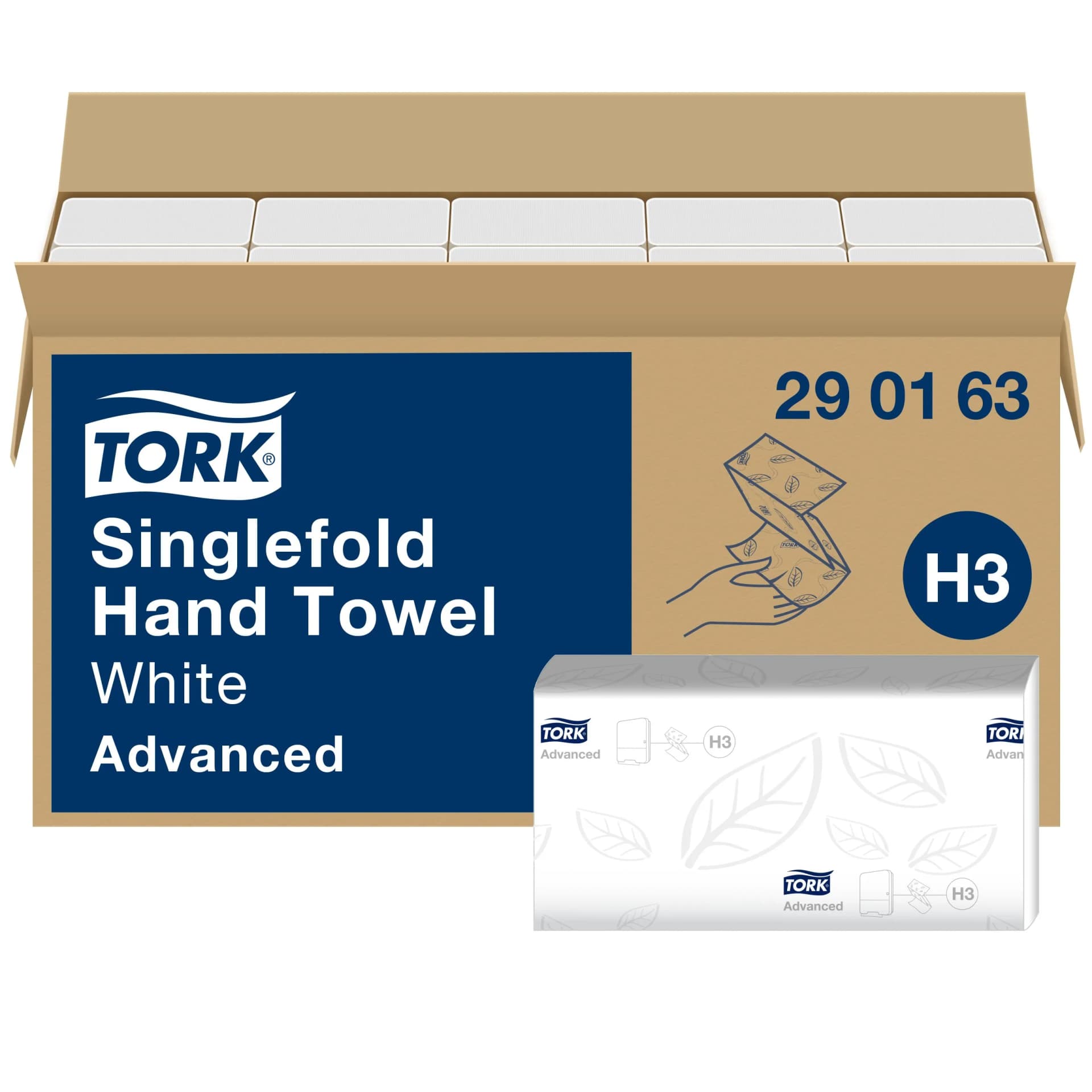 Листові рушники Tork Advanced Soft Singlefold складання Z, білі, 2 шари, 23х24,8 см, 250 листів - зображення 1
