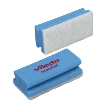Губка Vileda Professional з білим абразивом, м`яка, синя, 15х7 см, 1 шт - зображення 1