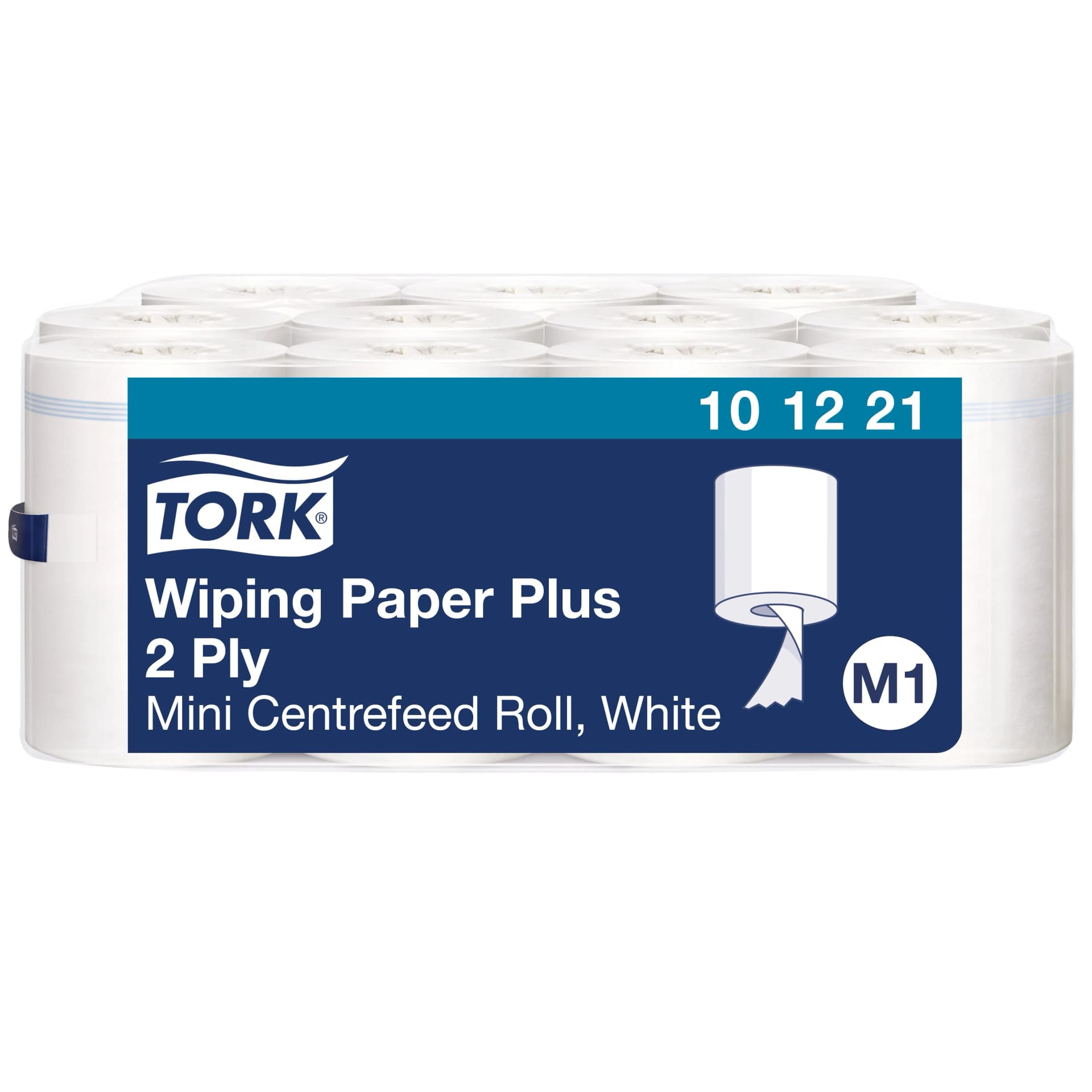 Рушники Tork Plus Advanced Міні в рулонах з центральною витяжкою, білі, 2 шари, 75 м, 214 листів, 1 рулон - зображення 1