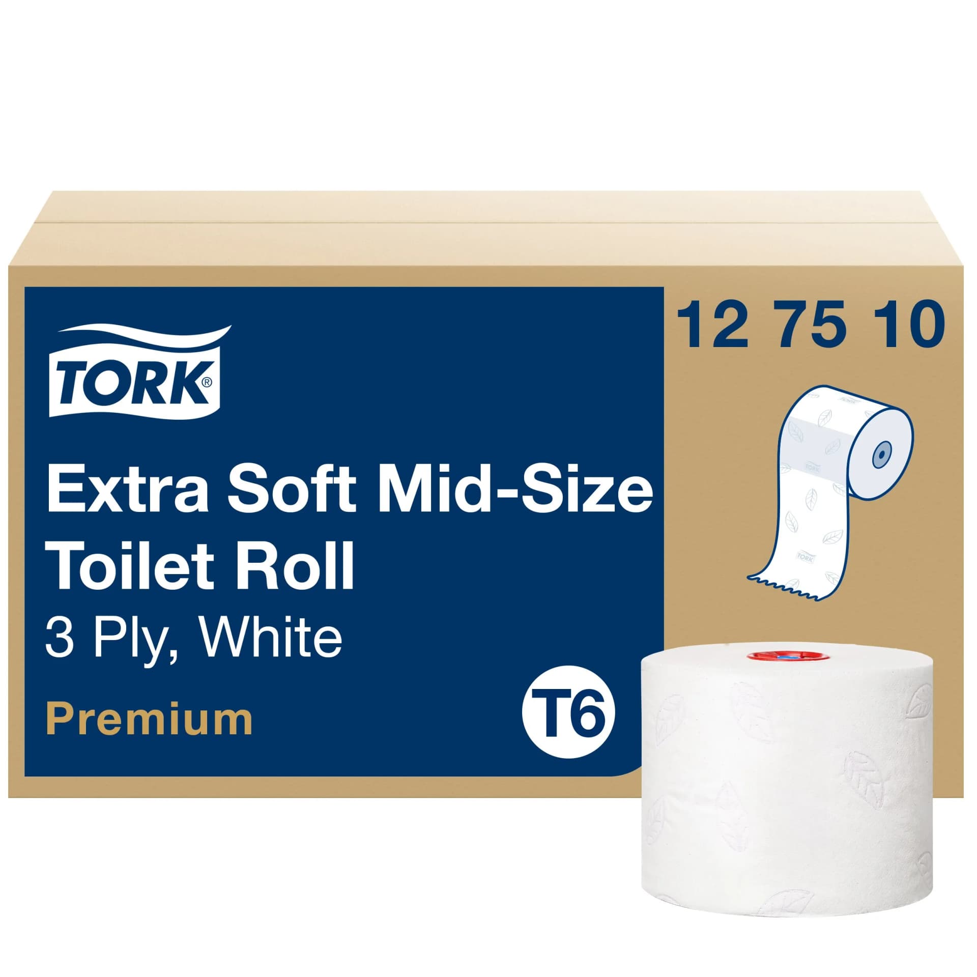 Туалетний папір Tork Premium Extra Soft в міді рулонах, білий, 3 шари, 70 м, 1 рулон - зображення 1