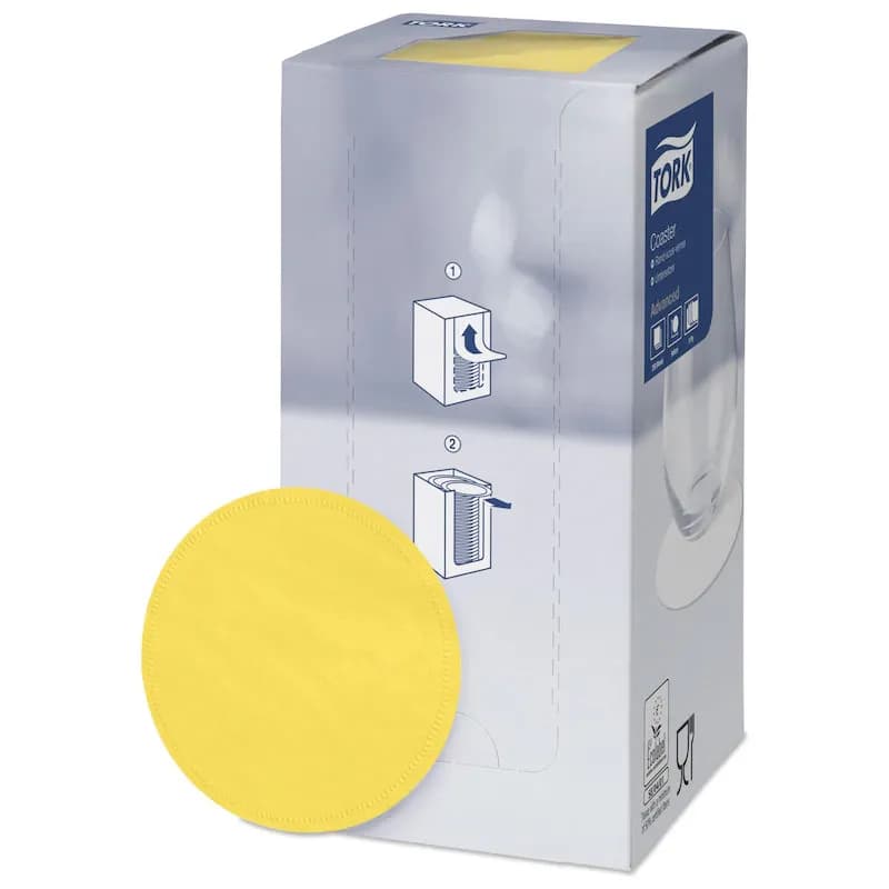 Костери Tork Advanced, рівний край, жовті, 250 шт - зображення 1