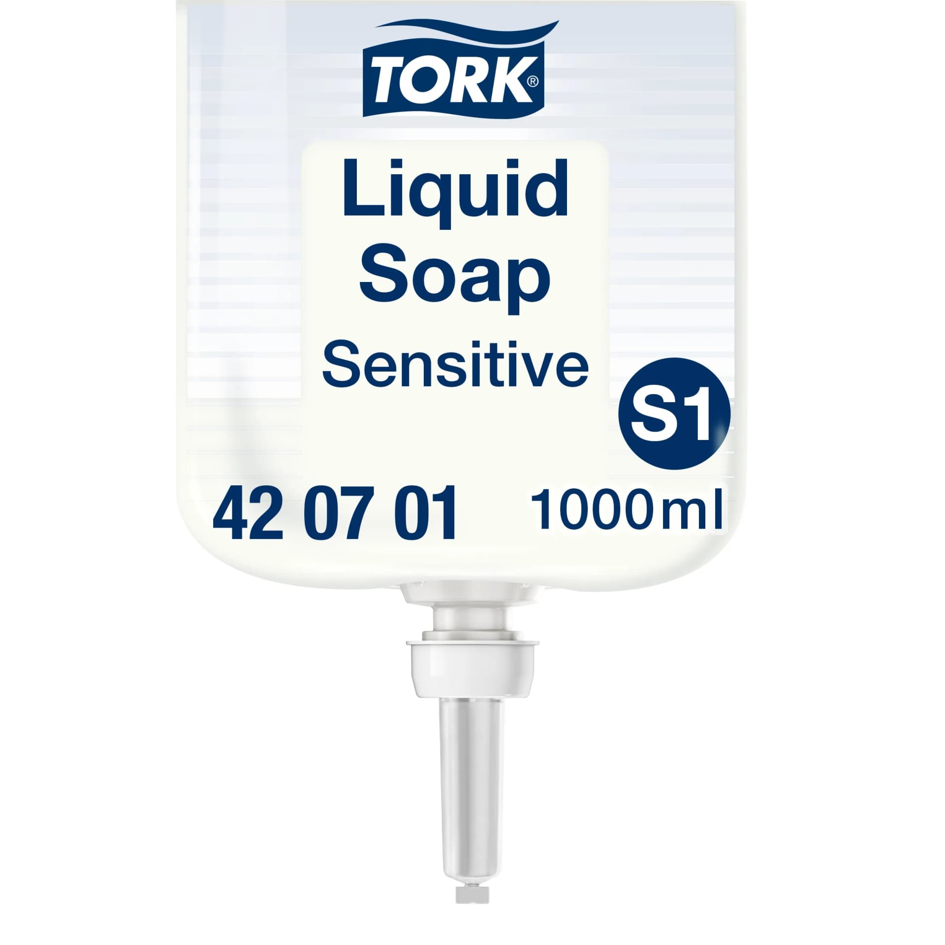 Рідке мило для рук Tork Sensitive Premium, дуже м'яке, без запаху і барвників, 1 л, ≈ 1000 порцій - зображення 1