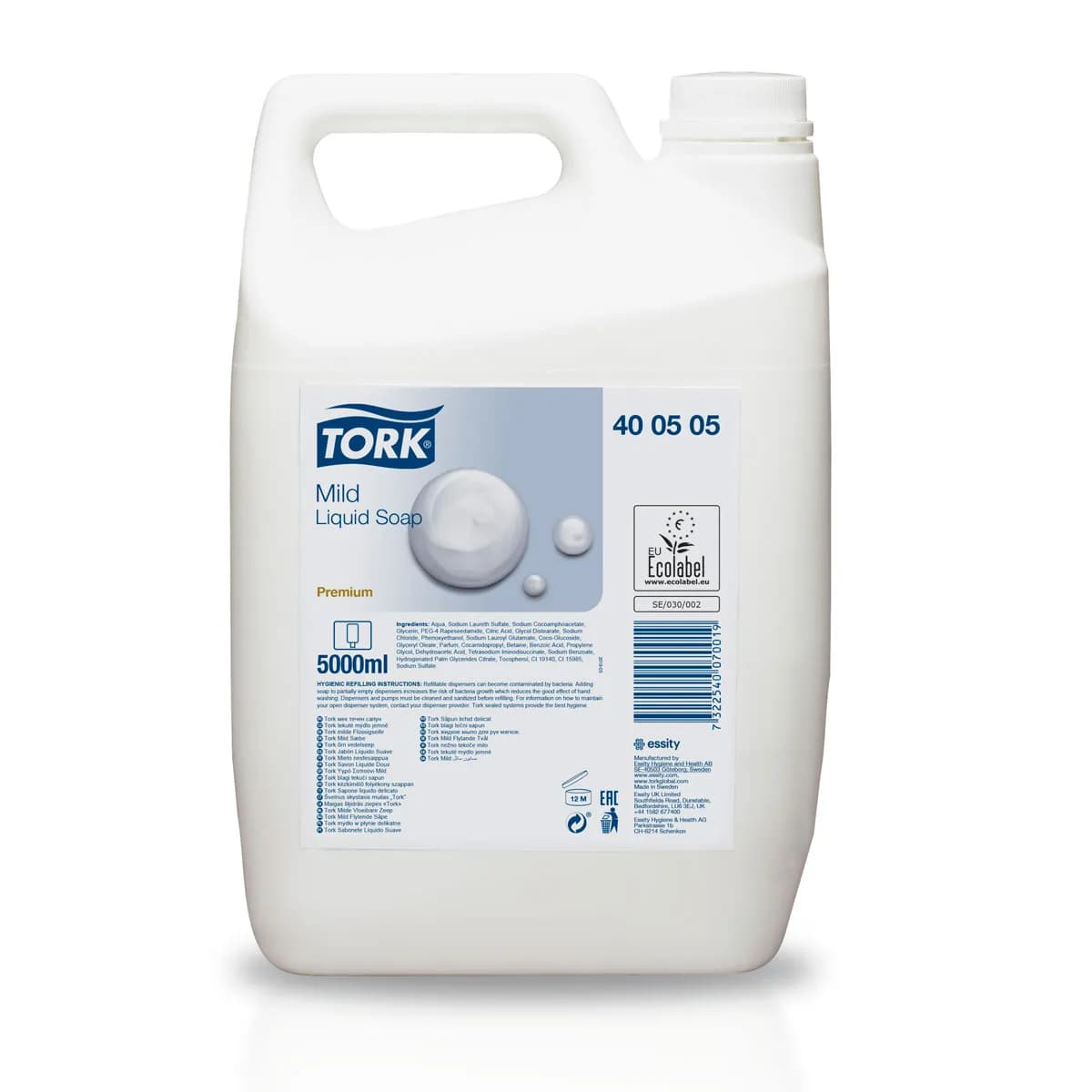 Рідке мило-крем для рук Tork Mild Premium, м'яке, 5 л - зображення 1