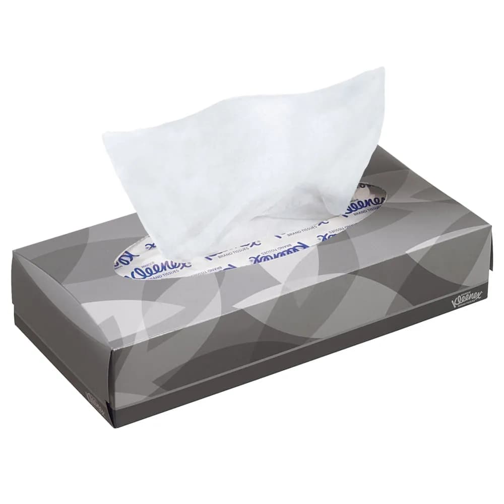 Серветки для обличчя Kimberly-Clark Kleenex, білі, 2 шари, 100 шт - зображення 1