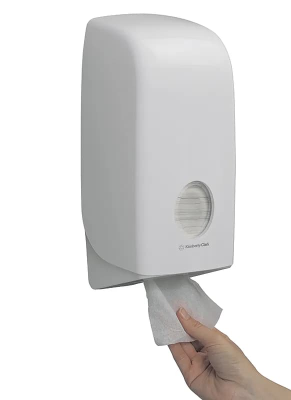 Диспенсер Kimberly-Clark Aquarius для листового туалетного паперу, білий - зображення 1