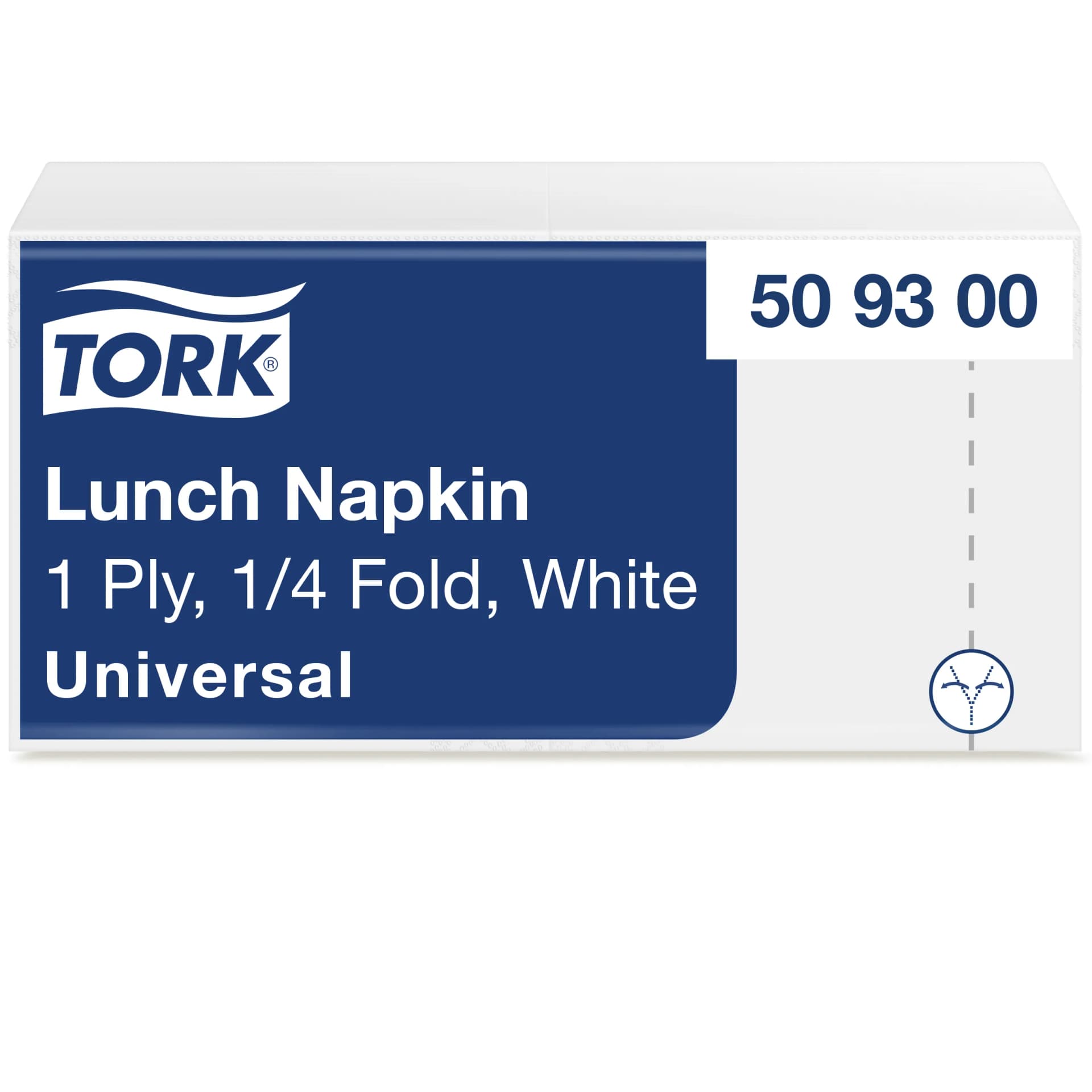 Обідні серветки Tork Universal, білі, 1 шар, 500 шт - зображення 1