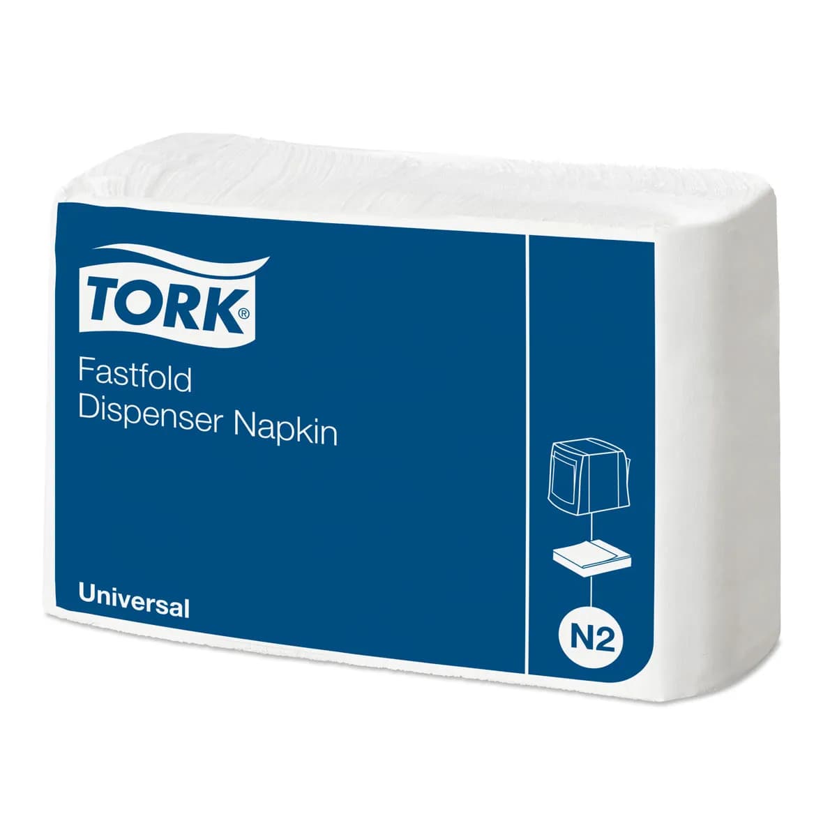 Серветки Tork Fastfold Universal для диспенсера, білі, 1 шар, 300 шт - зображення 1