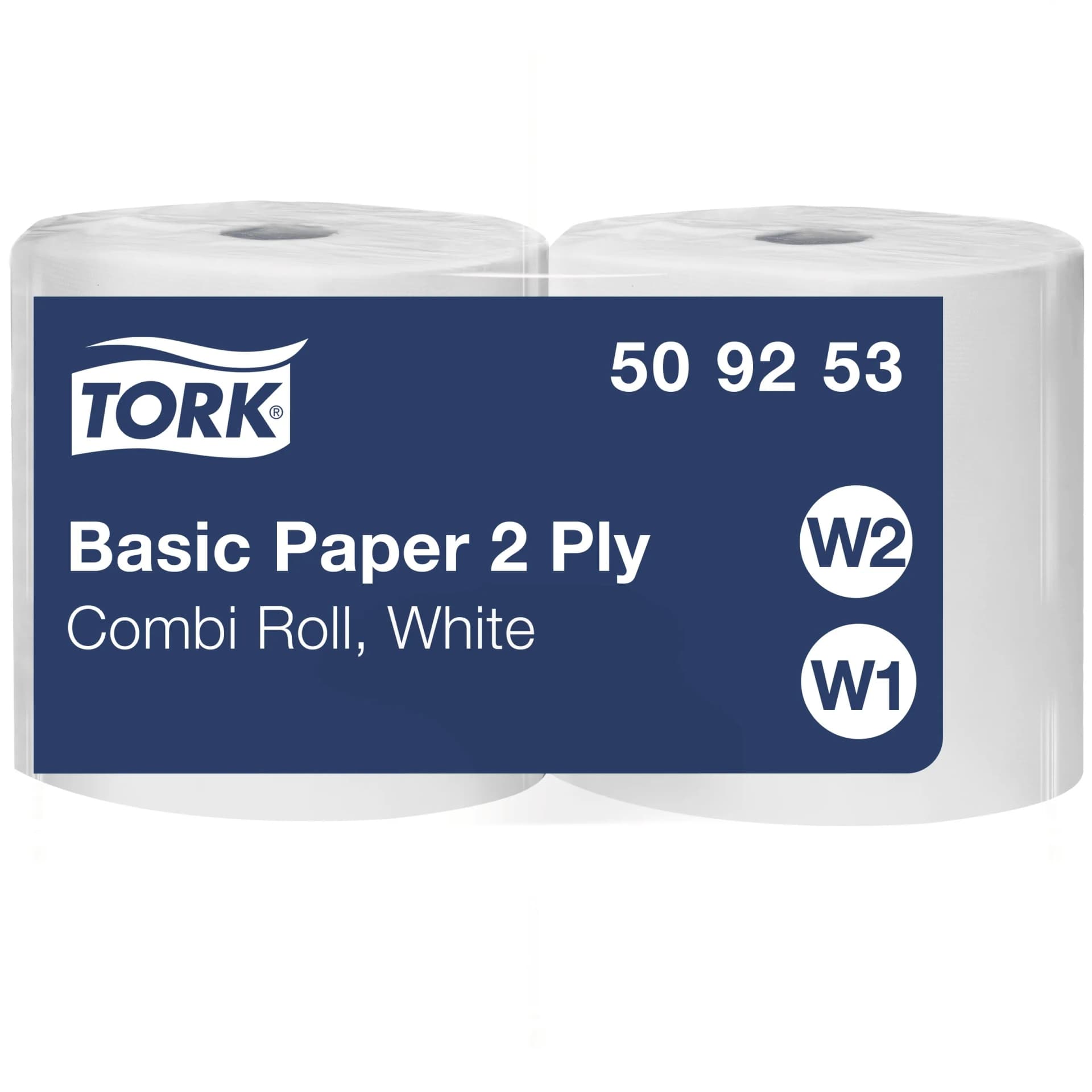 Базовий папір для протирання Tork Universal в рулонах, білий, 2 шари, 264 м, 800 листів, 1 рулон - зображення 1
