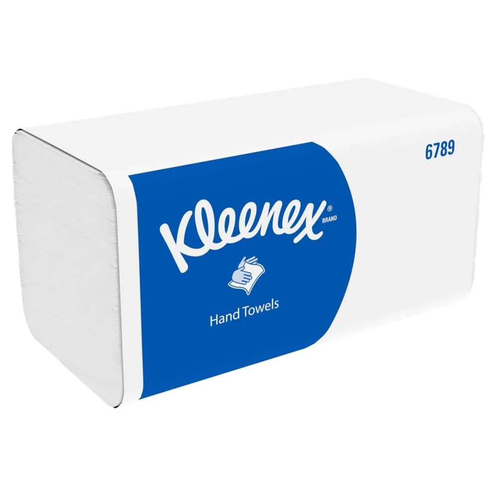 Листові рушники Kimberly-Clark Kleenex Interfold складання V, білі, 2 шари, 186 листів - зображення 1