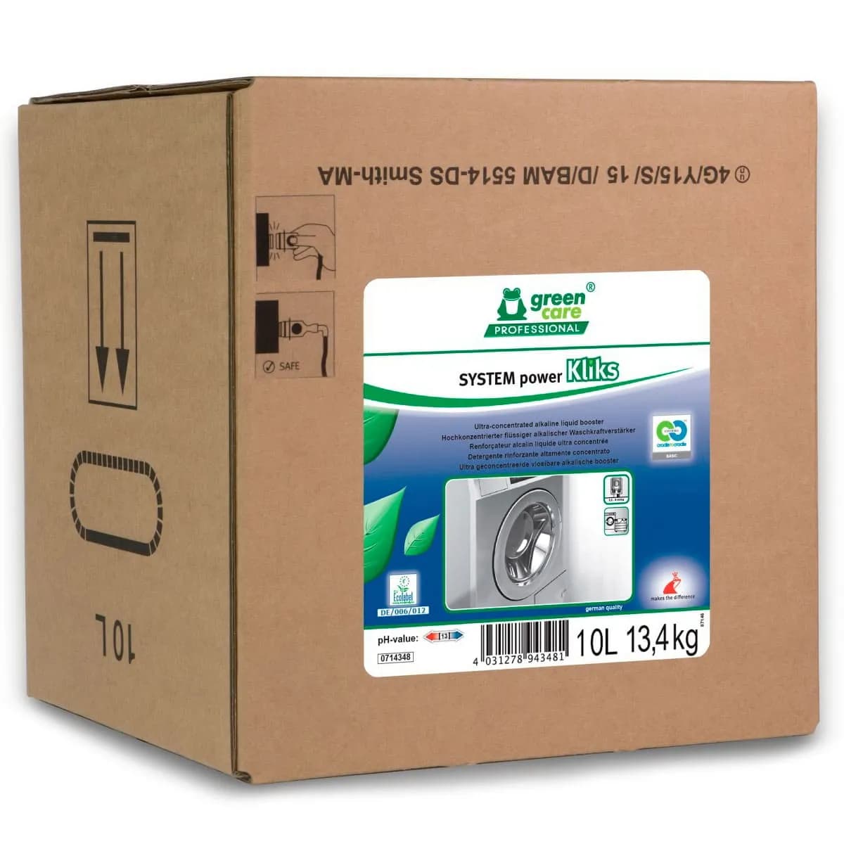 Лужний рідкий засіб для прання Green Care Professional SYSTEM power Kliks, 10 л - зображення 1