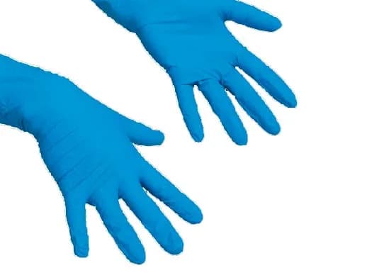 Латексні багатоцільові рукавички Vileda Professional, сині, розмір L - зображення 1