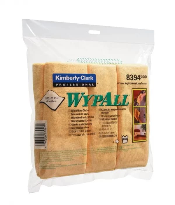 Серветка Kimberly-Clark WypAll з мікрофібри для прибирання, жовта, 40х40 см, 1 шт - зображення 1