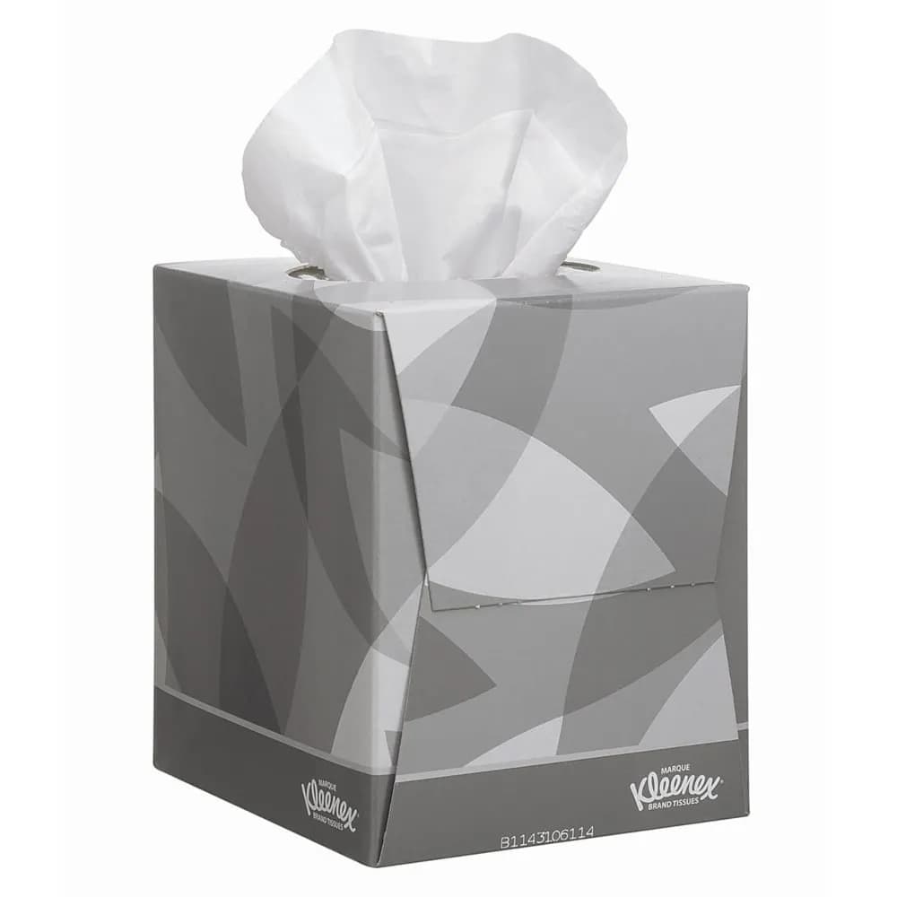 Серветки для обличчя Kimberly-Clark Kleenex в кубі, білі, 2 шари, 90 шт - зображення 1