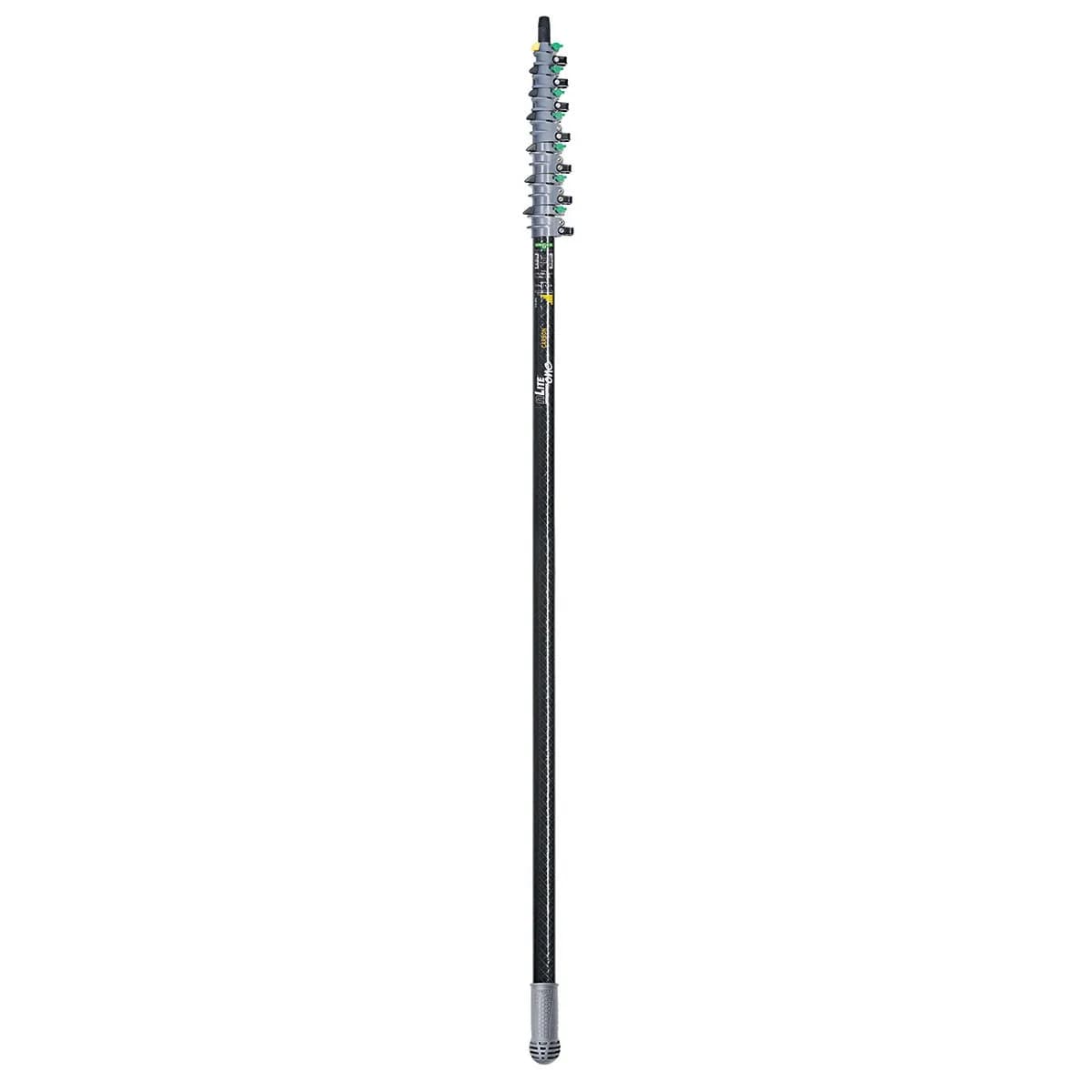 Телескопічна штанга з подачею води Unger HiFlo nLite One Carbon Fibre Pole, карбон, 7 секцій, 10,9 м - зображення 1