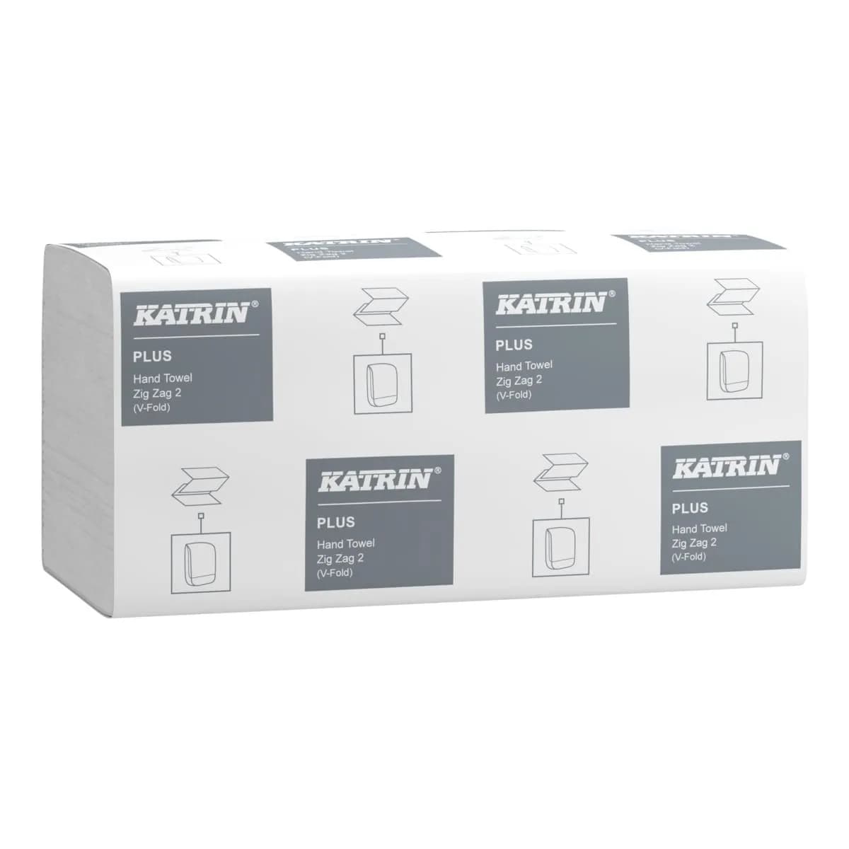 Листові рушники Katrin Plus складання Z, V, білі, 2 шари, 200 листів - зображення 1