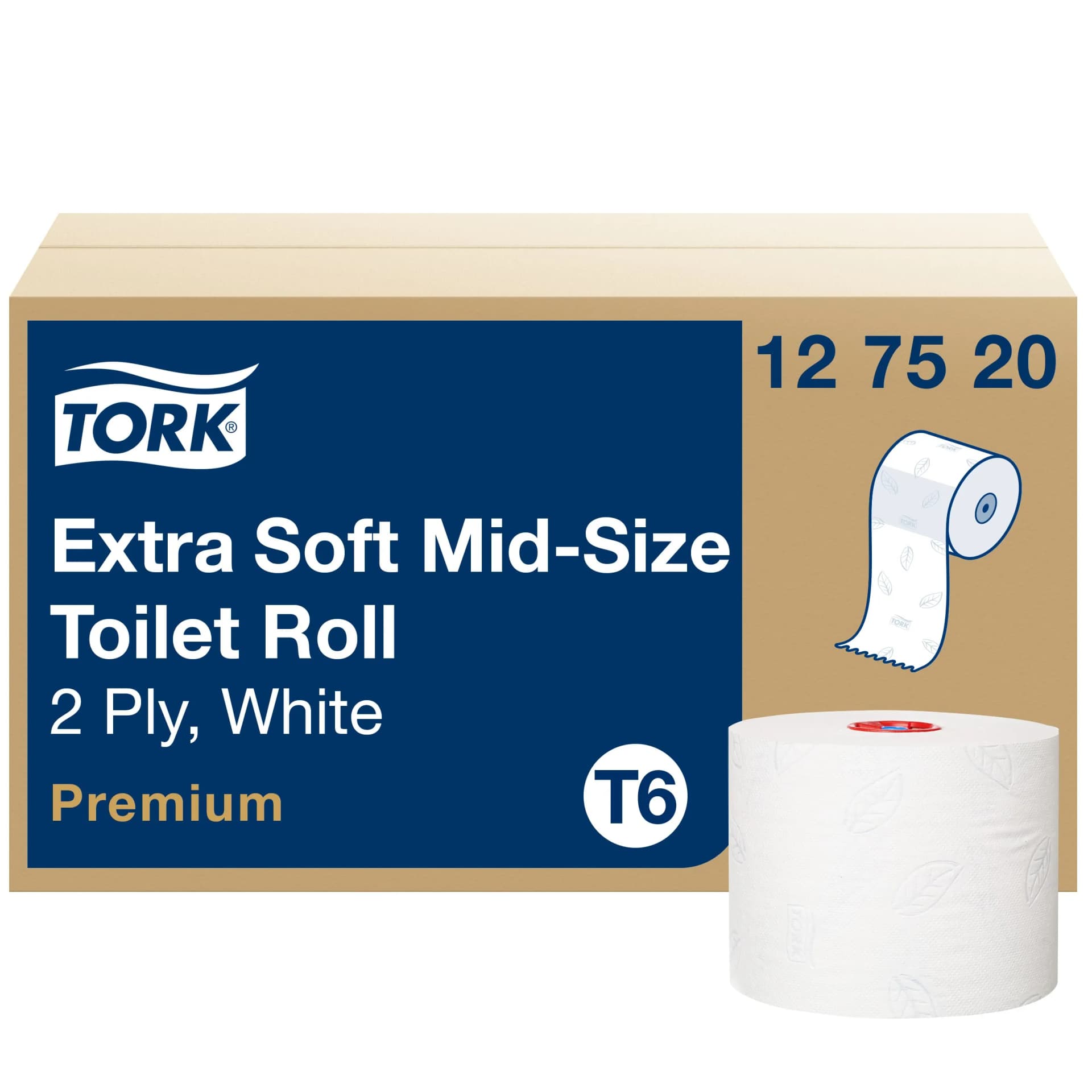 Туалетний папір Tork Premium Soft в міді рулонах, білий, 2 шари, 90 м, 1 рулон - зображення 1