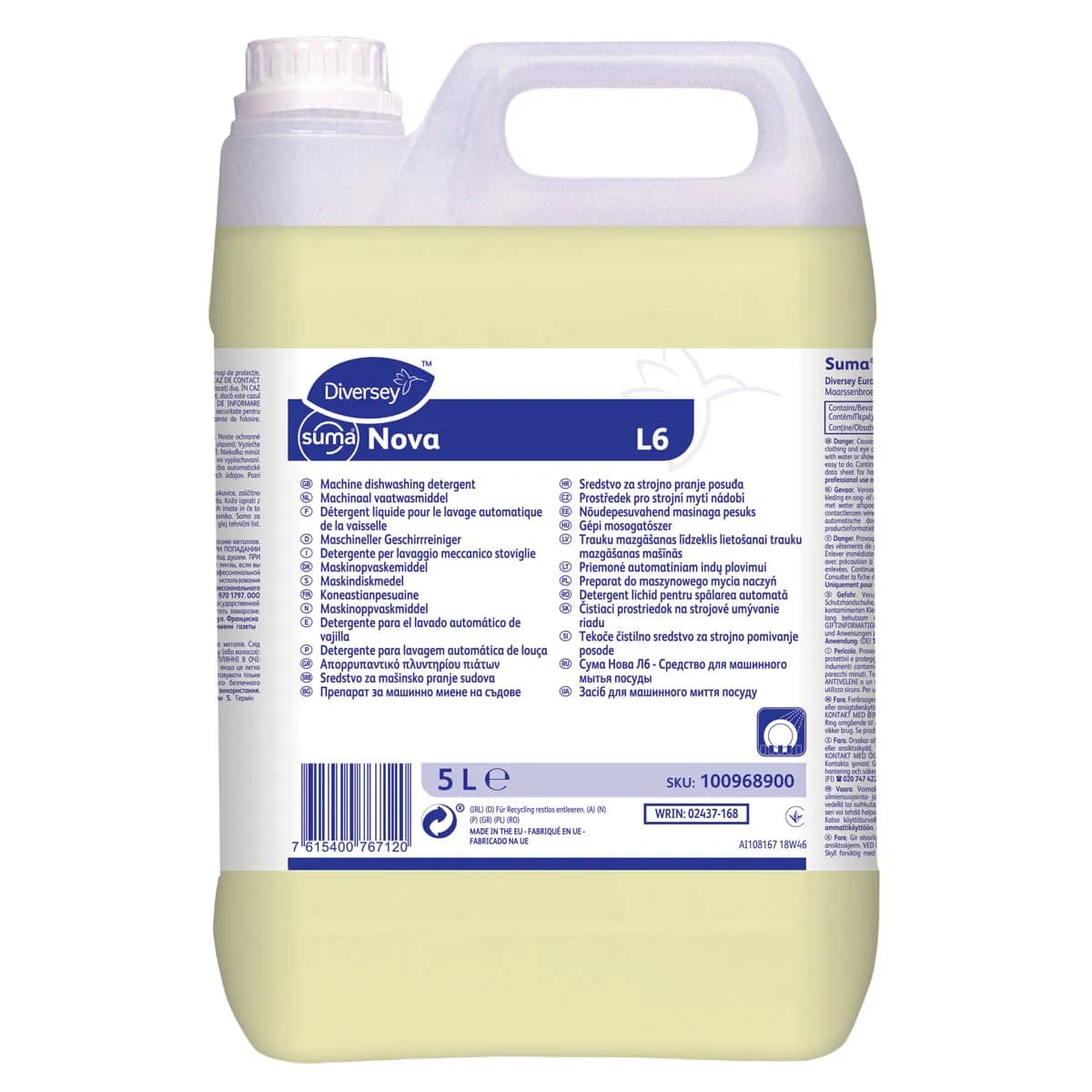 Засіб для миття посуду в посудомийних машинах Diversey Suma Nova L6, 5 л - зображення 1