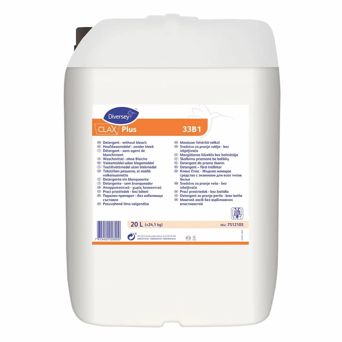 Засіб рідкий для прання Diversey Clax Plus 33B1, 20 л - зображення 1