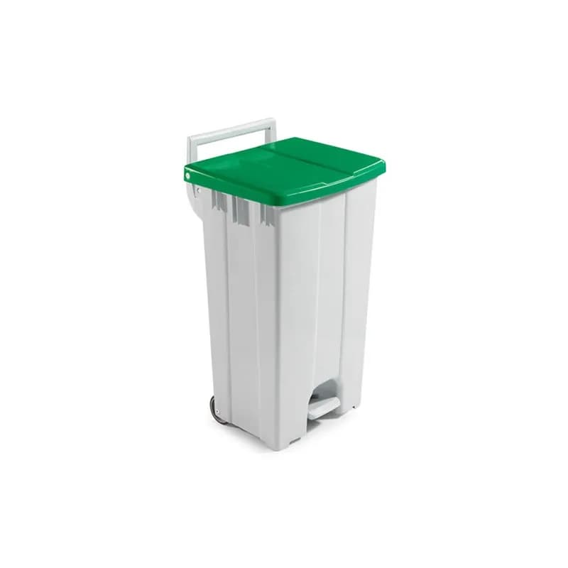 Контейнер Filmop Polaris для сміття з педаллю, зелена кришка, 90 л - зображення 1