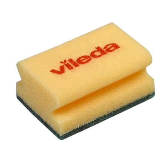 Губка середньої жорсткості Vileda Professional з зеленим абразивом, 15х7 см, 1 шт - зображення 1