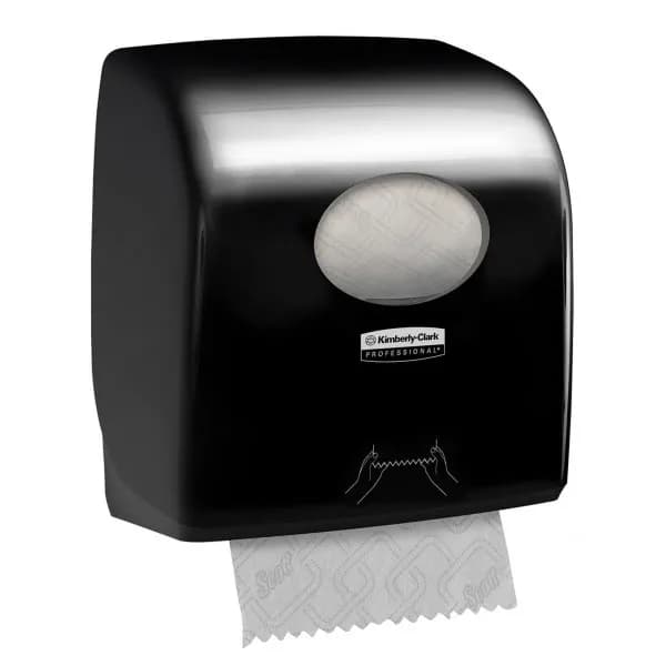 Диспенсер Kimberly-Clark Aquarius для рушників в рулонах Slimroll, чорний - зображення 1