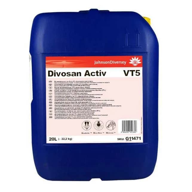 Дезінфікуючий засіб Diversey Divosan Activ VT5, 20 л - зображення 1