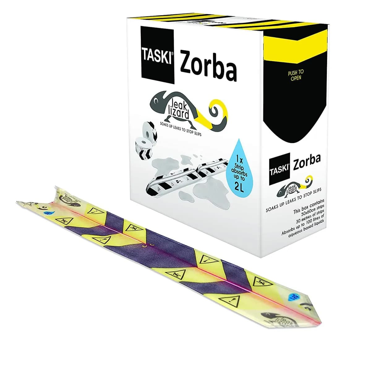 Абсорбуюча стрічка для контролю розлива рідини TASKI Zorba Leak Lizard, 30 м, 50 відривів по 60 см - зображення 1