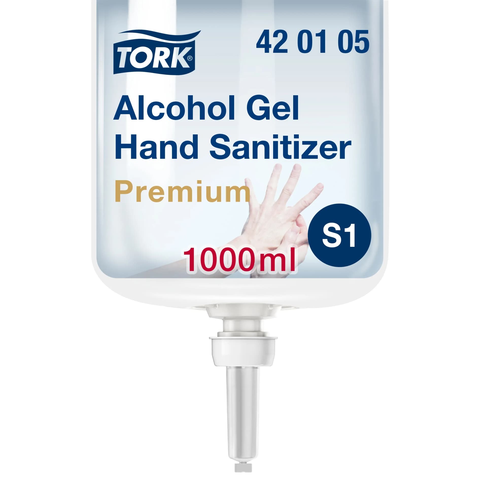 Спиртовий гель для дезінфекції рук Tork Premium, 1000 мл - зображення 1