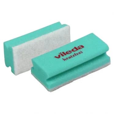 Губка Vileda Professional з білим абразивом, м`яка, зелена, 15х7 см, 1 шт - зображення 1
